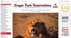 Desktop Screenshot of krugerparkreservations.com